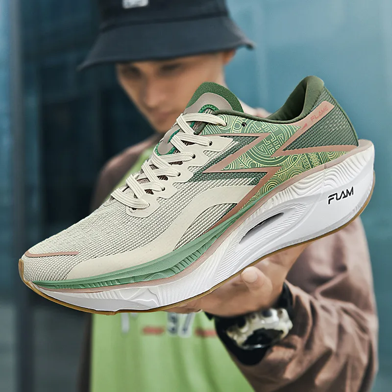 Breathable Mesh Athletic Shoes - Koşu Ayakkabıları Karbon Levha Özel Maraton