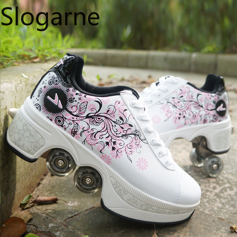 Men'S Shoes - Kadınlar 4 Tekerlekli Deforme Olabilen Paten