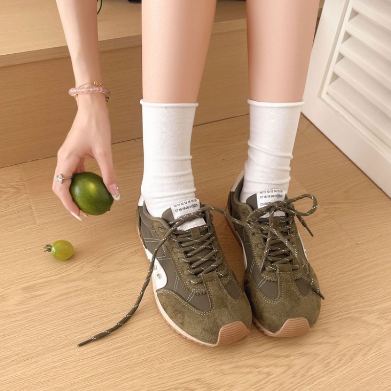 Running Shoes - Retro Renk Bloklu Spor Ayakkabılar Kadın