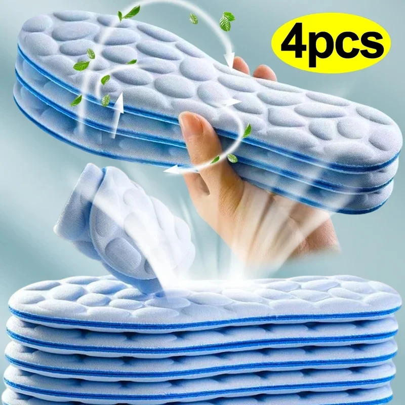 Breathable Mesh Athletic Shoes - 2/4 adet yumuşak masaj hafızalı köpük