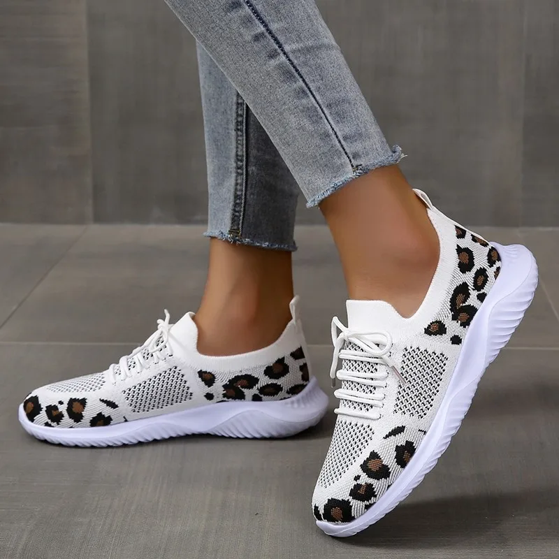 Knit Fabric Lace Up Sneakers - Yeni Yazlık Kadın Örgü Fileli Nefes